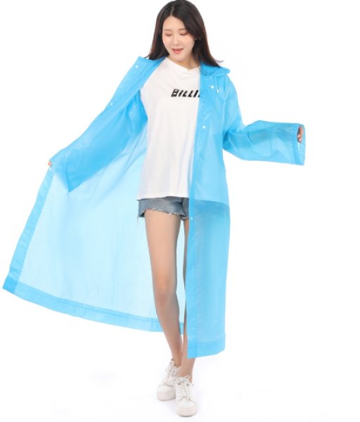画像2: 【メール便で送料無料】使い捨て レインコート 使い捨て 雨がっぱ 防護服代用使い捨て カッパレインコート ロング サイズフリー 男女兼用 通勤 通学 シンプル使い捨てレインコート 雨具 PE 使い捨て 大人 緊急 防水 レインコート キャンプ レインコート 雨がっぱ 釣り カッパ 登山 ガーデニング 男女兼用 便利グッズ フリーサイズ レイングッズ 雨合羽 雨具/カッパ(緊急時・災害時・野外コンサート・アウトドア・自転車 (2)