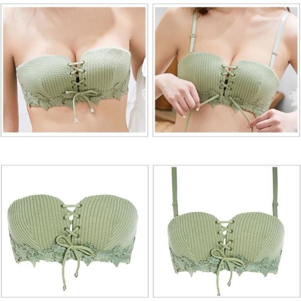 画像4: 【取り外す肩紐】レディースブラ ノンワイヤー 女性用 スポーツブラ 普段日常用 肩紐なしブラジャー ナイトブラ ヨガブラ速乾 伸縮 bra春夏 窮屈さから解放 美乳 (4)