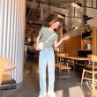 画像4: レディース 春夏 tシャツ 綿 ショート トップス 涼しい 半袖 シンプル ゆったり おしゃれ 薄地 日常用 外出 旅行 通学 通勤 人気 10代/20代/30代/40代 (4)