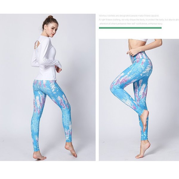 画像18: スポーツにも部屋着にも着まわしOK ヨガパンツ レギンス トレンカ 着圧 レディース 9分丈 柄レギンス ホットヨガ フィットネス (18)