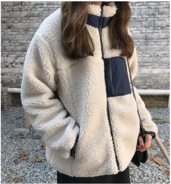 画像16: コートウールコート ボアブルゾン レディース フードなし  コートウールコート ボアブルゾン レディース フードなし スタンドカラー ジップアップ 中綿 厚手 おしゃれ 切り替え 軽量 冬 (16)