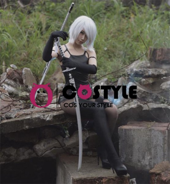 画像1: ゲーム コスプレ 衣装 NieR:Automata ニーアオートマタ A2 ヨルハ二号 A型 コスプレ衣装 ワンピース コスチューム　コス レイヤーさん　cosplay　cos　完コス　コミケ 衣装 仮装 学園祭 文化祭 (1)