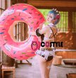 画像1: アニメ コスプレ 衣装 Re:ゼロから始める異世界生活 リゼロ ラム　レム メイド 水着　モノキニ　sexy　セクシー 漫画 キャラクター コスプレ衣装　コスチューム　コス レイヤーさん　cosplay　cos　完コス　コミケ 衣装　仮装　学園祭　文化祭 (1)