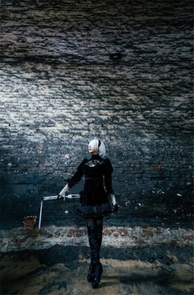 画像9: ゲーム コスプレ 衣装 NieR:Automata ニーアオートマタ 2B ヨルハ二号 B型 コスプレ衣装 ワンピース コスチューム コス レイヤーさん cosplay cos 完コス コミケ 衣装 仮装 学園祭 文化祭 (9)