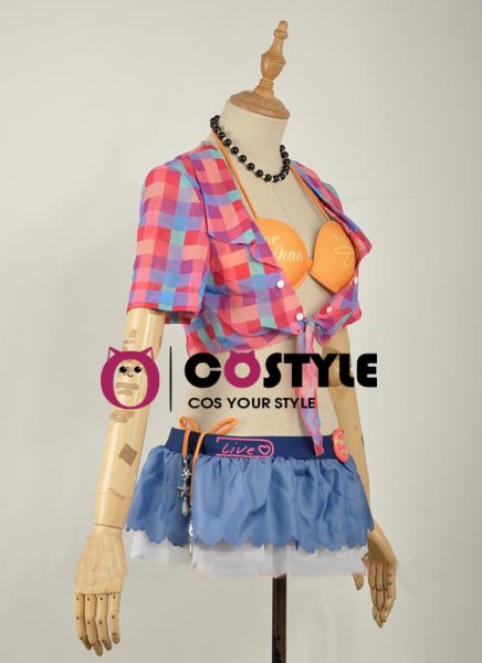 画像2: アイドル アニメ love live! ラブライブ!サンシャイン!! Aqours スクフェス 高海千歌 たかみちか 水着編 覚醒後 ビキニ 水着 コスプレ衣装 コスチューム コス レイヤーさん cosplay cos 完コス コミケ 衣装 仮装 余興 宴会 学園祭 文化祭 (2)