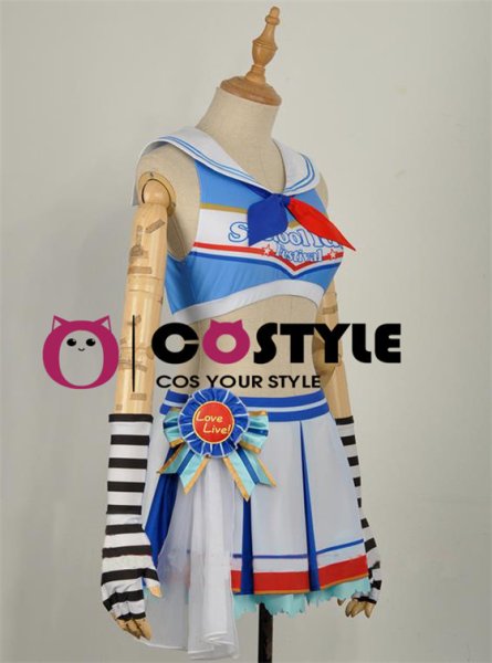 画像3: アイドル アニメ love live! ラブライブ!サンシャイン!! Aqours スクフェス 渡辺曜 わたなべよう CYaRon! チアガール編 覚醒後 応援団 sunshine コスプレ衣装 コスチューム コス レイヤーさん cosplay cos コミケ 衣装 仮装 余興 宴会 学園祭 文化祭 (3)