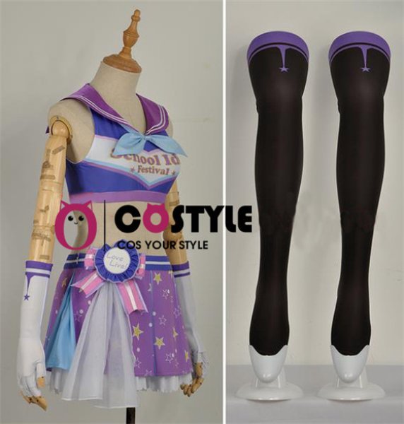 画像4: アイドル アニメ love live! ラブライブ!サンシャイン!! Aqours スクフェス 小原鞠莉 おはらまり チアガール編 覚醒後 応援団 sunshine コスプレ衣装 コスチューム コス レイヤーさん cosplay cos コミケ 衣装 仮装 余興 宴会 学園祭 文化祭 (4)