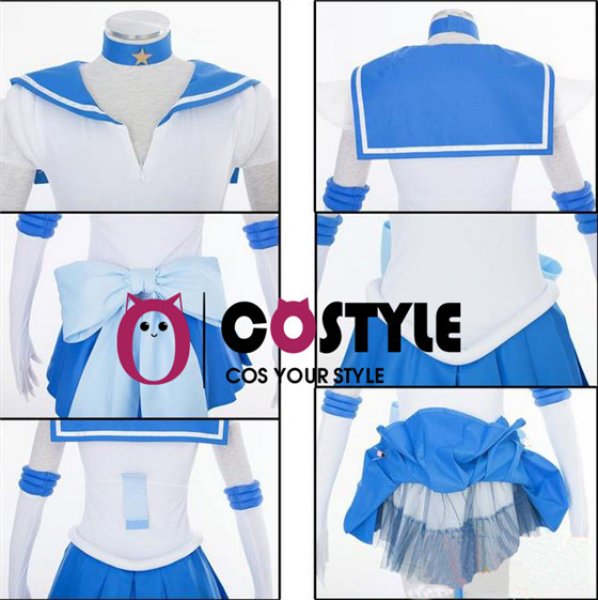 画像2: アニメ コスプレ 衣装 美少女戦士セーラームーン スーパーセーラーマーキュリー 水野亜美 漫画 コスプレ衣装 コスチューム コス レイヤーさん cosplay cos 完コス コミケ 衣装 仮装 学園祭 文化祭 ハロウィン halloween セーラー服 (2)