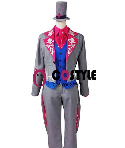 画像3: アプリ ゲーム コスプレ 衣装 A3! エースリー 茅ヶ崎至 ちがさきいたる 帽子屋 不思議の国の青年アリス 春組 コスプレ衣装 コスチューム コス レイヤーさん cosplay cos 完コス コミケ 衣装 仮装 学園祭 文化祭 (3)