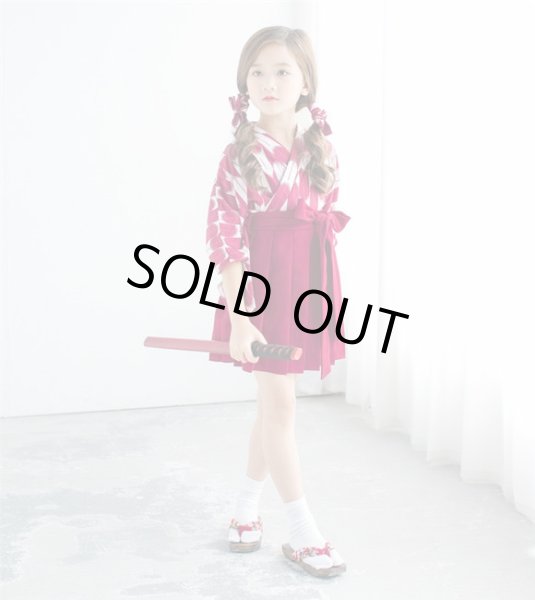 画像6: 【送料無料】上下2点セット　袴風　プリーツ　スカート　矢羽柄　鯉　無地　黒　 コスプレ　コス　コスチューム　レイヤーさん 卒業式 謝恩会 パーティ 晴れ着 子供用 　袴　無地袴　小学生のお子様でも！　制服 (6)