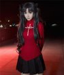 画像2: 送料無料 ゲーム アプリ　コスプレ 衣装 Fate/stay night フェイト・ステイナイト 遠坂凛 とおさかりん コスプレ衣装 ドレス コスチューム　コス レイヤーさん cosplay cos 完コス コミケ 衣装 仮装 学園祭 文化祭 大人用 (2)