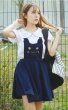 画像5: 【選べる5カラー】 　ジャンパースカート　猫　ねこ　肉球　ワンピース　サロぺット　 レディース　女性　女子　大人　双子コーデ　コスプレ　コス　コスチューム　衣装　 キュート ロリータ メイド イベント パーティー 仮装 コスチューム コスプレ衣装レディース cosplay (5)