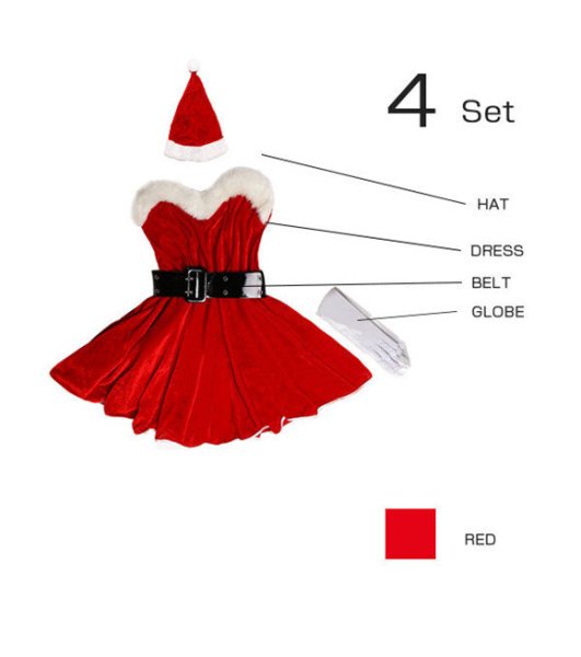 画像7: クリスマスツリー コスプレ衣装 ツリー レディース 女性 セクシー christmas Xmas 仮装 コスプレ コスチューム サンタ サンタクロースセクシー ダンス衣装 学芸会 演劇 発表会 パーティー イベント (7)
