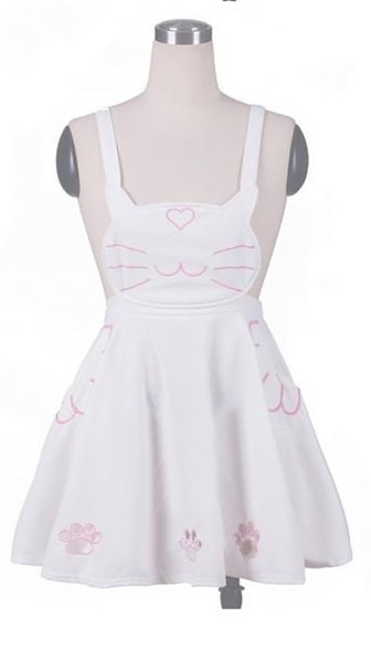 画像9: 【選べる5カラー】  ジャンパースカート 猫 ねこ 肉球 ワンピース サロぺット  レディース 女性 女子 大人 双子コーデ コスプレ コス コスチューム 衣装  キュート ロリータ メイド イベント パーティー 仮装 コスチューム コスプレ衣装レディース cosplay (9)