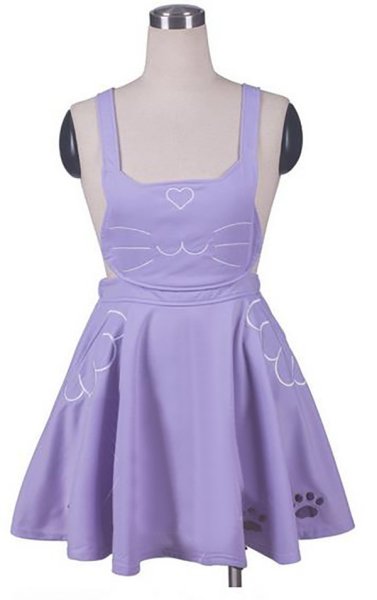 画像10: 【選べる5カラー】  ジャンパースカート 猫 ねこ 肉球 ワンピース サロぺット  レディース 女性 女子 大人 双子コーデ コスプレ コス コスチューム 衣装  キュート ロリータ メイド イベント パーティー 仮装 コスチューム コスプレ衣装レディース cosplay (10)