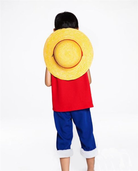 画像7: アニメ コスプレ ONE PIECE  ワンピース モンキー・D・ルフィ 袖なし 海賊王 船長 新世界編 衣装 漫画 キャラクター コスプレ衣装 コスチューム コス レイヤーさん cosplay cos 完コス コミケ 衣装 仮装 学園祭 文化祭 子供用 (7)
