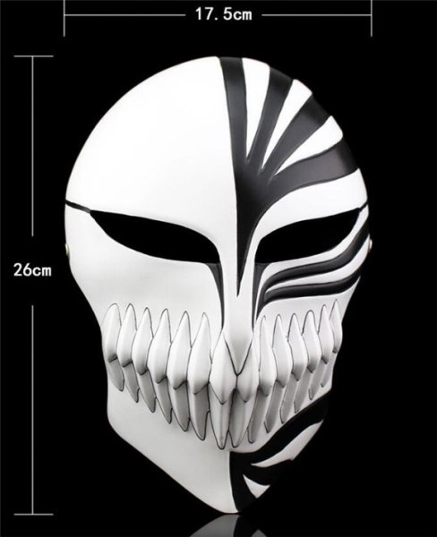 画像3: アニメ  BLEACH 黒崎一護 くろさきいちご アニメ キャラクター コスプレ衣装 道具 小道具 仮面 お面 顔具レイヤーさん cosplay cos 完コス コミケ 衣装 仮装 学園祭 文化祭 (3)