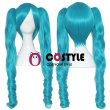 画像2: アニメ コスプレウィッグ ネット付き VOCALOID ボーカロイド 初音　ミク ハツネミク ツインテール wig キャラクター 二次元髪型　かつら　コス レイヤーさん　cosplay　cos　完コス　コミケ 衣装　仮装　変装　学園祭　文化祭 (2)