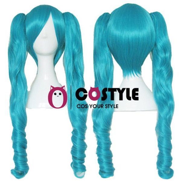 画像2: アニメ コスプレウィッグ ネット付き VOCALOID ボーカロイド 初音 ミク ハツネミク ツインテール wig キャラクター 二次元髪型 かつら コス レイヤーさん cosplay cos 完コス コミケ 衣装 仮装 変装 学園祭 文化祭 (2)
