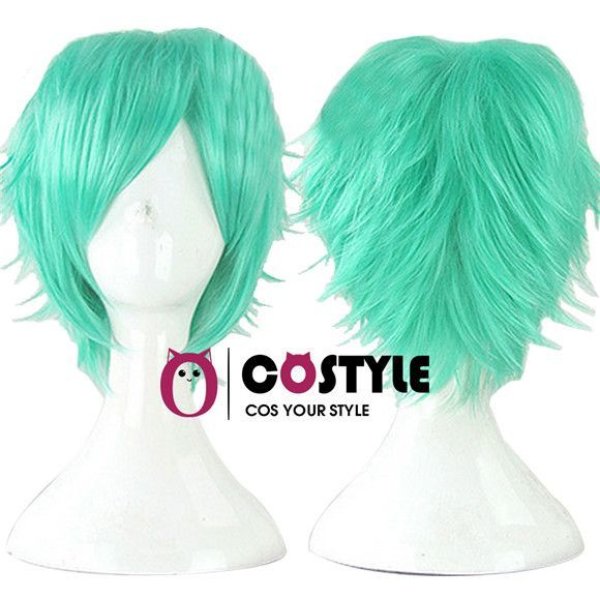 画像1: アニメ コスプレウィッグ ネット付き VOCALOID ボーカロイド 初音　ミク ハツネミク　ショート wig キャラクター 二次元髪型　かつら　コス レイヤーさん　cosplay　cos　完コス　コミケ 衣装　仮装　変装　学園祭　文化祭 (1)