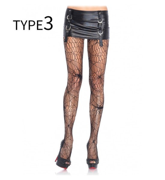 画像6: ハロウィン halloween 靴下 タイツ 縦 ストライプ コスプレ 衣装 コスチューム ストッキング ニーハイ バックシームデザイン パンティストッキング (6)