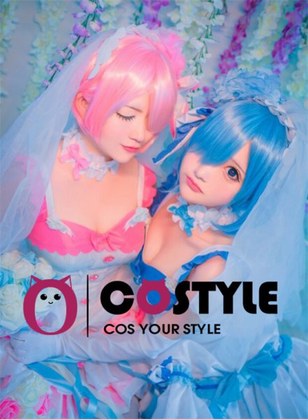 画像6: アニメ コスプレ 衣装 Re:ゼロから始める異世界生活 リゼロ ラム レム ウェディングドレス 漫画 キャラクター コスプレ衣装 コスチューム コス レイヤーさん cosplay cos 完コス コミケ 衣装 仮装 学園祭 文化祭 大人用 (6)