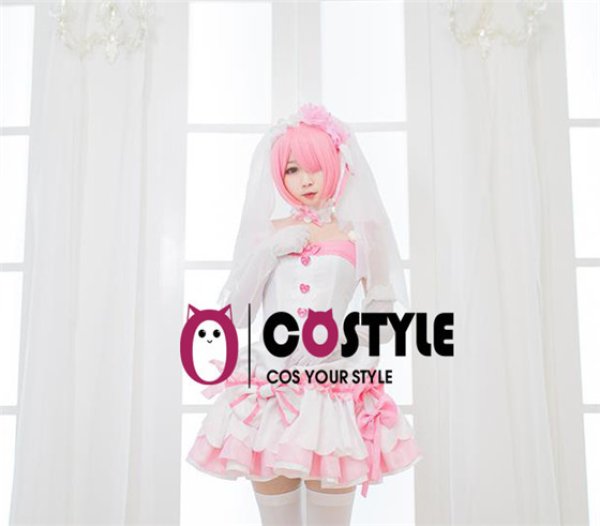 画像9: アニメ コスプレ 衣装 Re:ゼロから始める異世界生活 リゼロ ラム レム ウェディングドレス 漫画 キャラクター コスプレ衣装 コスチューム コス レイヤーさん cosplay cos 完コス コミケ 衣装 仮装 学園祭 文化祭 大人用 (9)