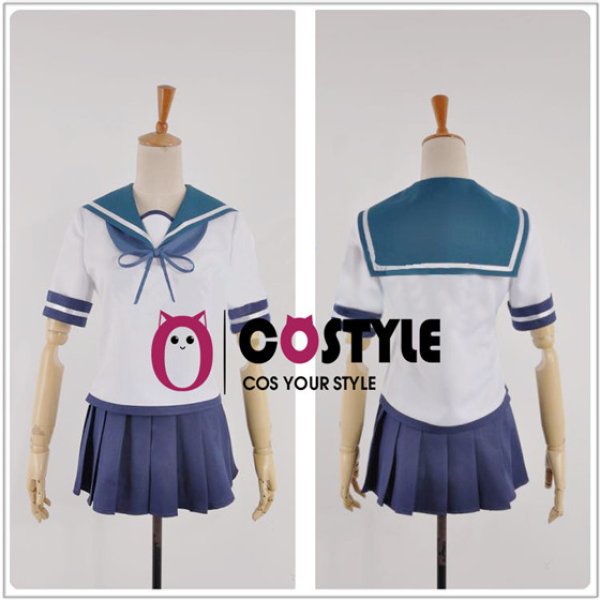 画像4: ゲーム コスプレ 衣装 艦隊これくしょん 艦これ 吹雪 ふぶき 吹雪型 1番艦 駆逐艦 艦娘 制服 セーラー服 学生服 女子 アニメ キャラクター コスプレ衣装 コスチューム コス レイヤーさん cosplay cos 完コス コミケ 衣装 仮装 (4)