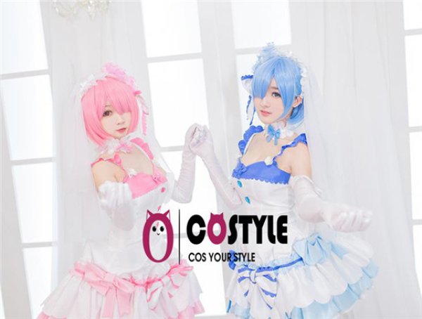 画像12: アニメ コスプレ 衣装 Re:ゼロから始める異世界生活 リゼロ ラム レム ウェディングドレス 漫画 キャラクター コスプレ衣装 コスチューム コス レイヤーさん cosplay cos 完コス コミケ 衣装 仮装 学園祭 文化祭 大人用 (12)