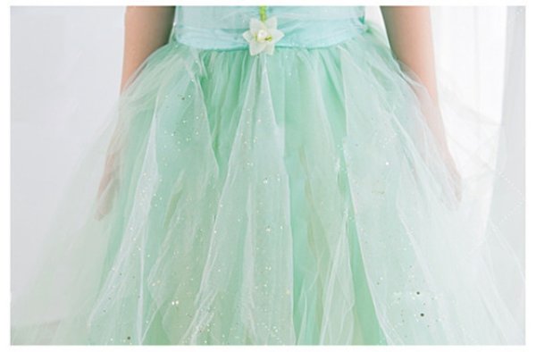 画像4: 【3点セット 送料無料】christmas Xmas クリスマス衣装 子供 妖精 ティンカー・ベル プリンセス ワンピース ドレス 羽付き 女の子 子供服 ハロウィーン halloween 仮装 キッズ ジュニア 女児 コスプレ コスチューム グリーン 緑 ダンス衣装 学芸会 演劇 発表会 パーティ (4)