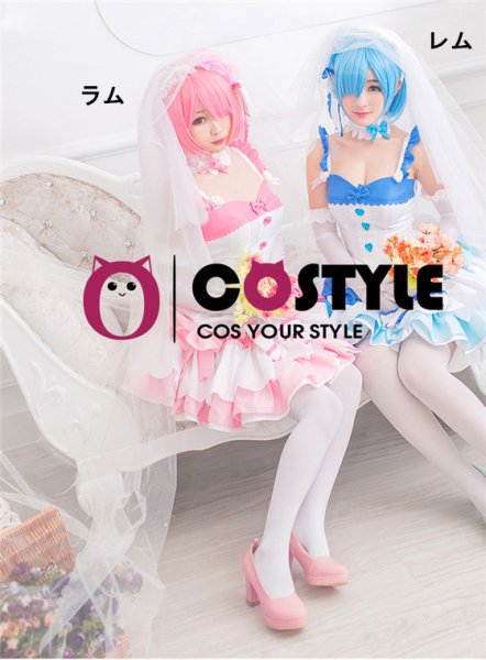 画像13: アニメ コスプレ 衣装 Re:ゼロから始める異世界生活 リゼロ ラム レム ウェディングドレス 漫画 キャラクター コスプレ衣装 コスチューム コス レイヤーさん cosplay cos 完コス コミケ 衣装 仮装 学園祭 文化祭 大人用 (13)
