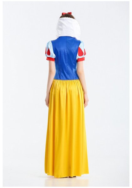 画像5: 【2点セット】christmas Xmas クリスマス衣装 白雪姫 ドレス カチューシャ付き 童話 プリンセス ワンピース princess キャラクター レディース 女性 ハロウィーン halloween ロング丈 大きいサイズ 仮装 コスプレ コスチューム セクシー ダンス衣装 学芸会 演劇 発表 (5)