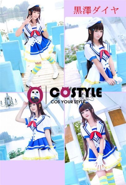 画像12: アイドル アニメ love live! ラブライブ!サンシャイン!! Aqours 青空 Jumping Heart ステージ衣装 覚醒後 スクフェス コスプレ衣装 コスチューム コス レイヤーさん cosplay cos 完コス コミケ 衣装 仮装 余興 宴会 学園祭 文化祭 (12)