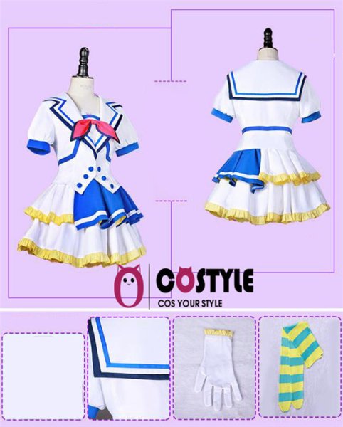 画像13: アイドル アニメ love live! ラブライブ!サンシャイン!! Aqours 青空 Jumping Heart ステージ衣装 覚醒後 スクフェス コスプレ衣装 コスチューム コス レイヤーさん cosplay cos 完コス コミケ 衣装 仮装 余興 宴会 学園祭 文化祭 (13)