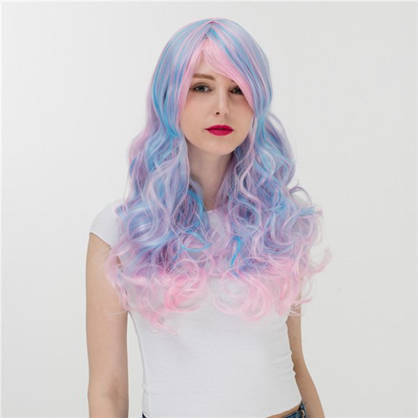 画像2: 送料無料 ロリータ コスプレ 耐熱 ウィッグ ネット付き wig キャラクター 二次元髪型 かつら コス レイヤーさん cosplay cos 完コス コミケ 衣装 仮装 変装 学園祭 文化祭 (2)