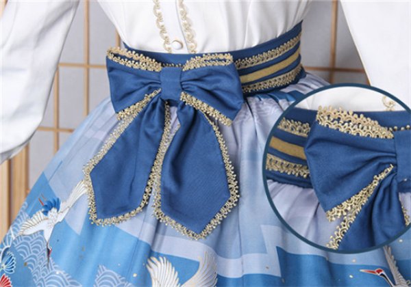 画像2: アニメ コスプレ 衣装 刀剣乱舞 とうけんらんぶ ONLINE 鶴丸国永 つるまるくになが 太刀   キャラクター コスプレ衣装 コスチューム コス レイヤーさん cosplay cos 完コス コミケ 衣装 仮装 学園祭 文化祭 大人用 (2)