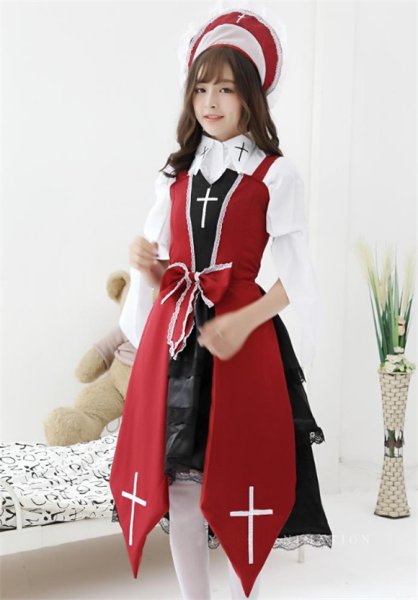 画像5: ロリータ lolita ワンピース メイド ゴシック クラシカル  レディース 女性 大人用 発表会 舞台 パーティー ハロウィン 衣装 仮装 コスチューム コスプレ コス ロリータファッション lolitafashion (5)