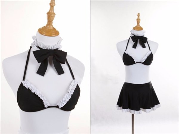 画像6: ゲーム アプリ コスプレ 衣装 Fate/Grand Order メイド オルタ 水着 ビキニ sexy セクシー コスプレ衣装 ドレス コスチューム コス レイヤーさん cosplay cos 完コス コミケ 衣装 仮装  学園祭 文化祭 大人用 (6)