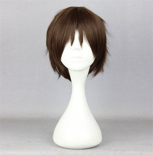 画像2: 送料無料 アニメ コスプレ ウィッグ ネット付き 進撃の巨人 エレン・イェーガー wig キャラクター 二次元髪型 かつら コス レイヤーさん cosplay cos 完コス コミケ 衣装 仮装 変装 学園祭 文化祭 (2)