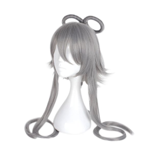 画像2: 送料無料 アニメ コスプレウィッグ ネット付き VOCALOID CHINA PROJECT 洛天依 ルオティエンイ LUO TIANYI ボーカロイド wig キャラクター 二次元髪型 かつら コス レイヤーさん cosplay cos 完コス コミケ 衣装 仮装 変装 学園祭 文化祭 (2)