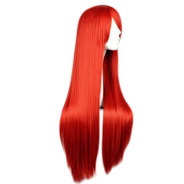 画像3: 送料無料 アニメ コスプレ ウィッグ ネット付き FAIRY TAIL フェアリーテイル エルザ・スカーレット 赤髪 レッド ストレート ロング wig キャラクター 二次元髪型 かつら コス レイヤーさん cosplay cos 完コス コミケ 衣装 仮装 変装 学園祭 文化祭 (3)