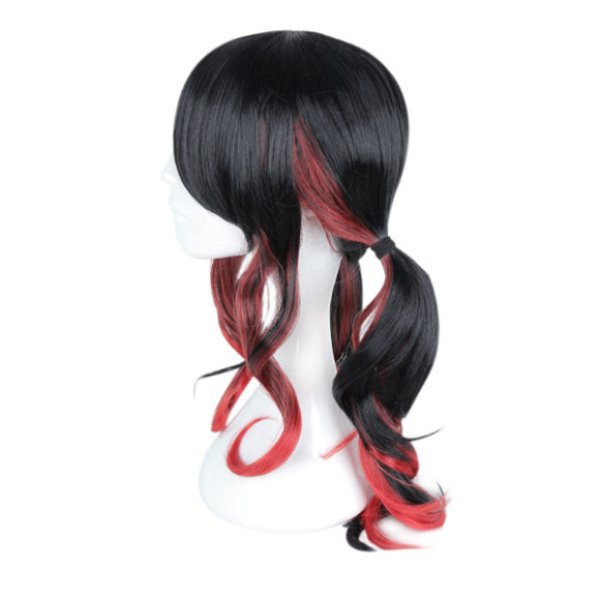 画像3: 送料無料 ゲーム コスプレ ウィッグ ネット付き アズールレーン Azur Lane アズレン 艦B 扶桑 戦艦 ロング ブラック レッド ツートン wig キャラクター 二次元髪型 かつら コス レイヤーさん cosplay cos 完コス コミケ 衣装 仮装 変装 学園祭 文化祭 (3)