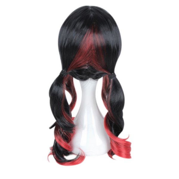 画像4: 送料無料 ゲーム コスプレ ウィッグ ネット付き アズールレーン Azur Lane アズレン 艦B 扶桑 戦艦 ロング ブラック レッド ツートン wig キャラクター 二次元髪型 かつら コス レイヤーさん cosplay cos 完コス コミケ 衣装 仮装 変装 学園祭 文化祭 (4)