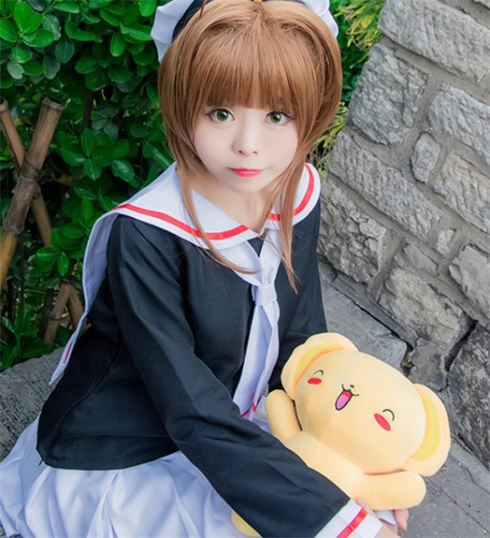 画像8: アニメ コスプレ 衣装 カードキャプターさくら CCさくら 木之本桜 きのもとさくら 友枝小学校 女子 制服 冬服 長袖 女性 大人用 コスチューム コス レイヤーさん cosplay cos 完コス コミケ 衣装 仮装 学園祭 文化祭 (8)