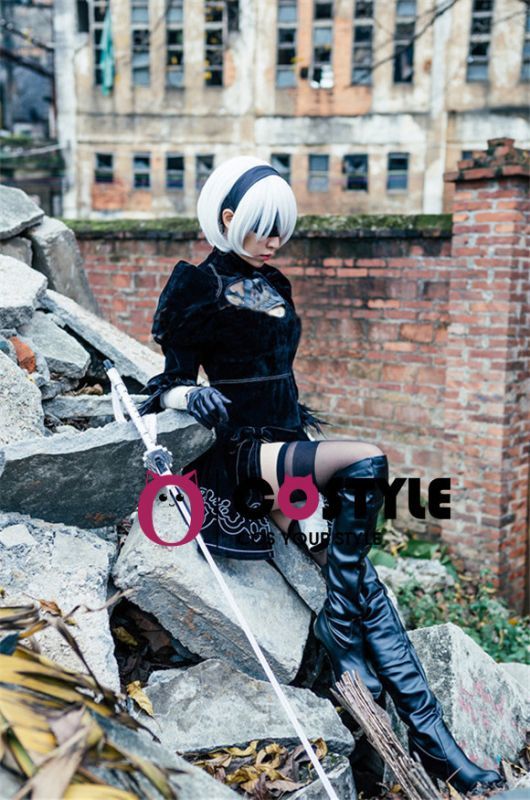 ゲーム コスプレ 衣装 Nier Automata ニーアオートマタ 2b ヨルハ二号 B型 コスプレ衣装 ワンピース コスチューム コス レイヤーさん Cosplay Cos 完コス コミケ 衣装 仮装 学園祭 文化祭 Costyle